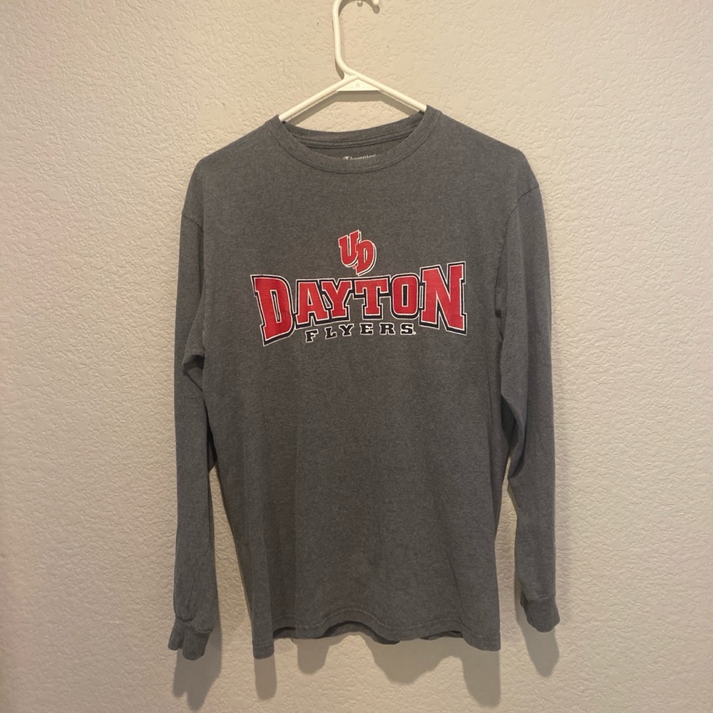 Grey medium Champion University of Dayton Flyers long sleeve T-shirt